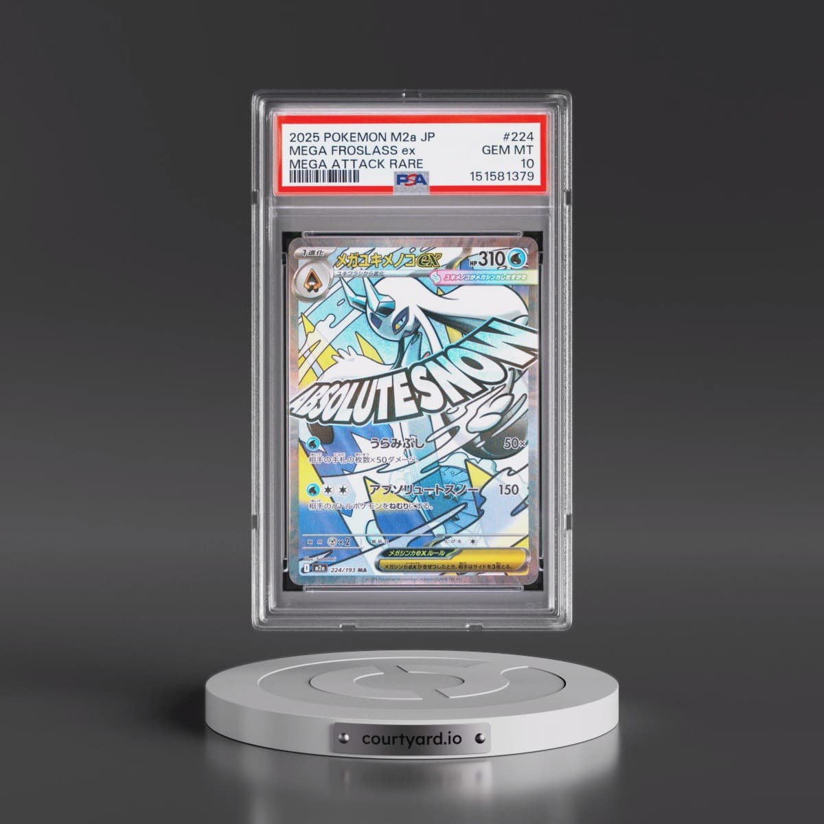 2025 Pokémon M2a-Mega Dream EX #224 Mega Froslass EX - Holo Mega Attack Rare (PSA 10 GEM MINT)