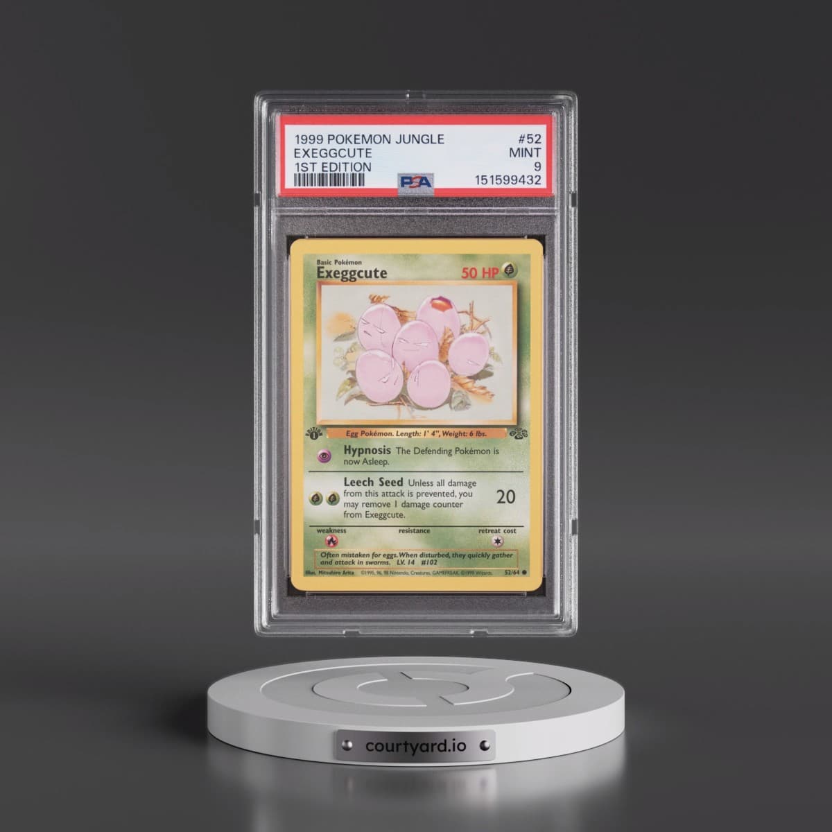 1999 Pokémon Jungle #52 Exeggcute - 1st Edition (PSA 9 MINT)