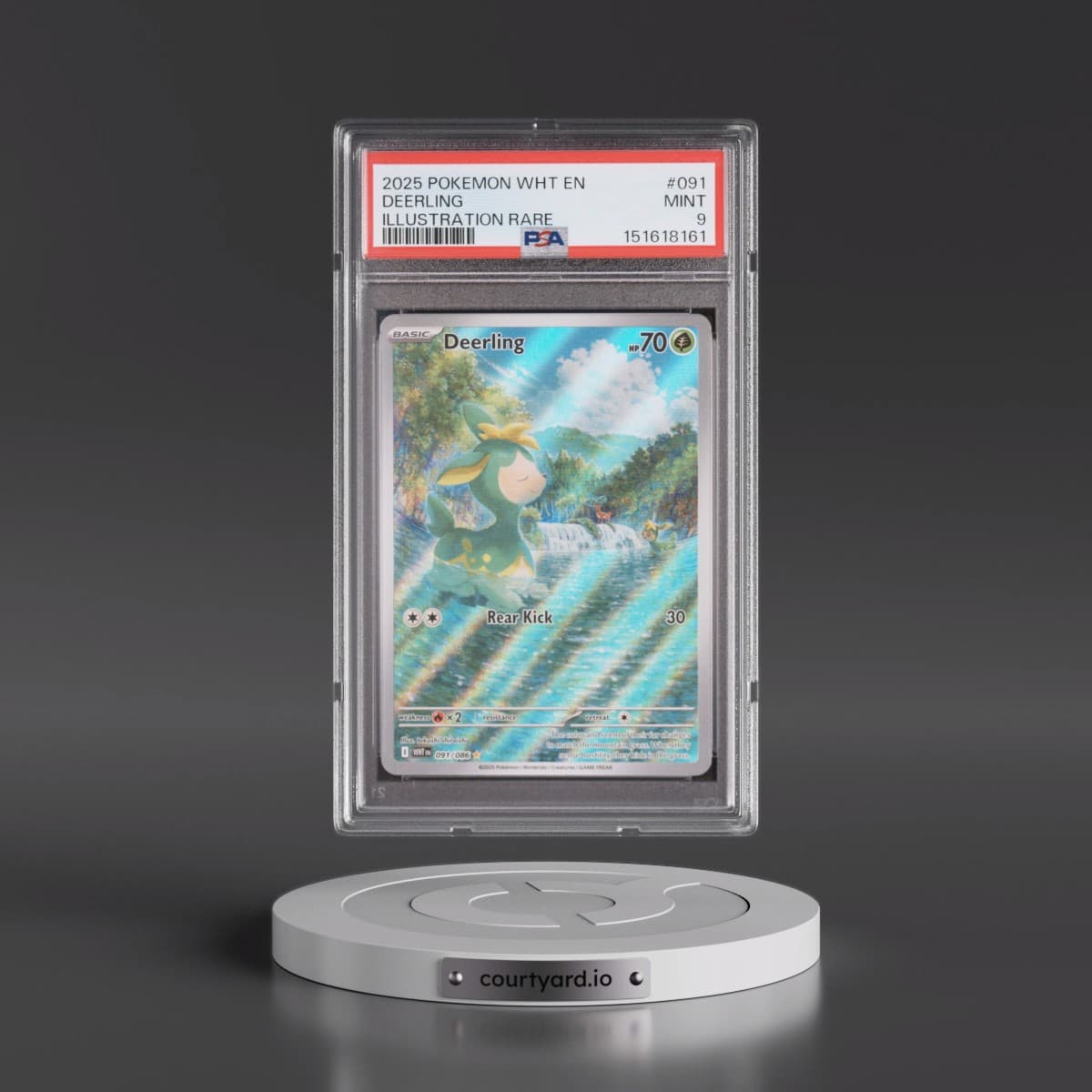 2025 Pokémon Wht EN-White Flare #091 Deerling - Illustration Rare (PSA 9 MINT)