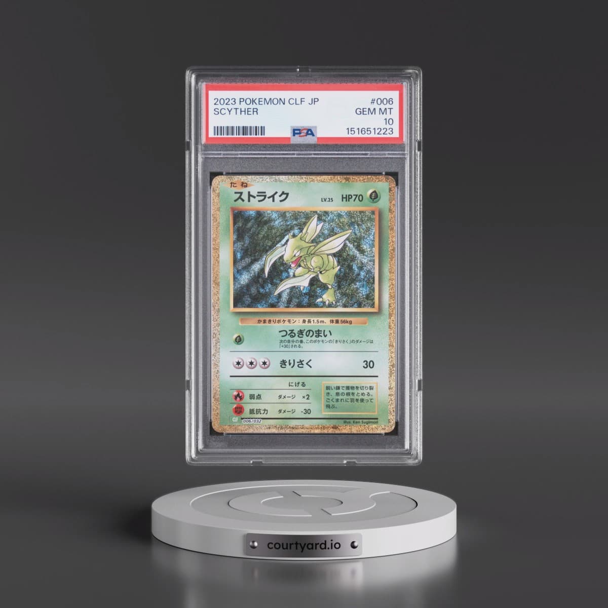 2023 Pokémon Clf-Trading Card Game Classic Venusaur & Lugia EX Deck #006 Scyther (PSA 10 GEM MINT)