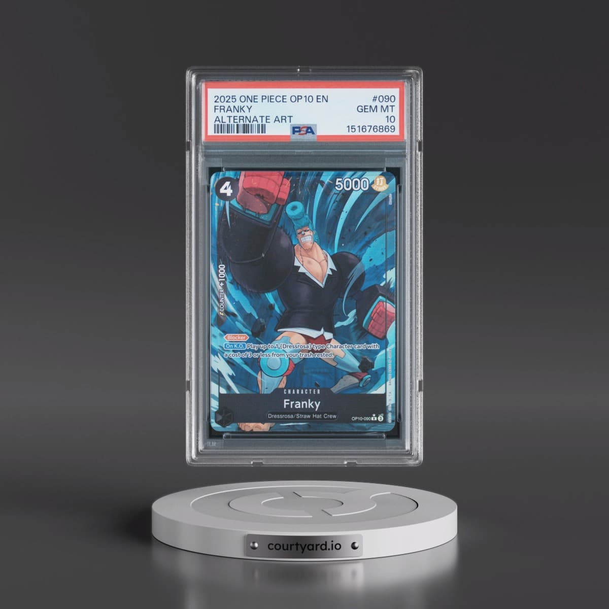 2025 One Piece OP10-Royal Blood #090 Franky - Alternate Art (PSA 10 GEM MINT)