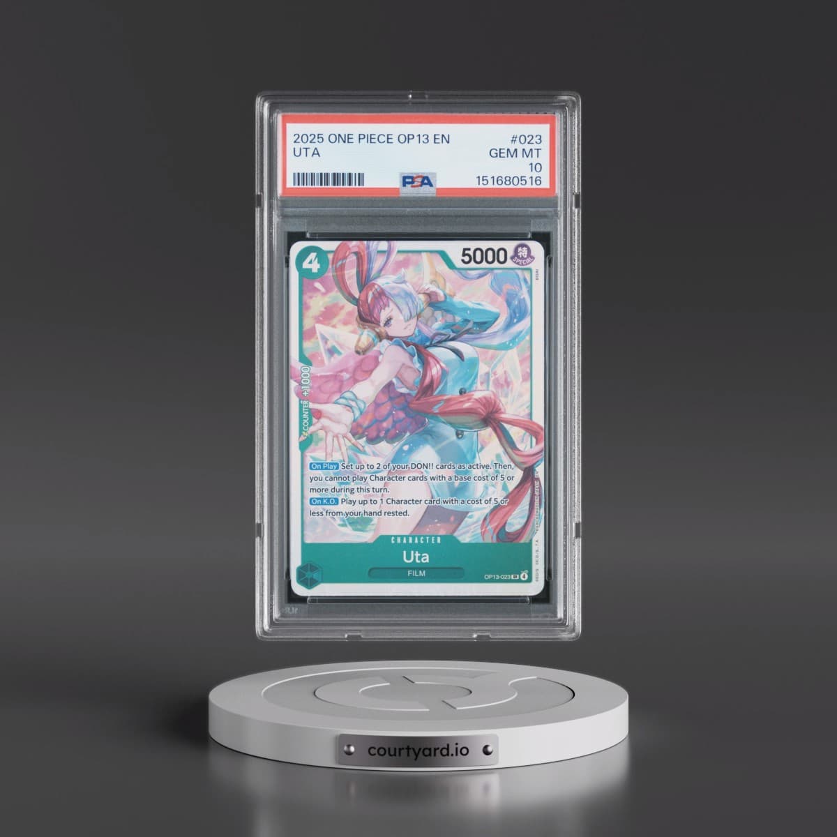 2025 One Piece OP13-Carrying on His Will #023 Uta (PSA 10 GEM MINT)