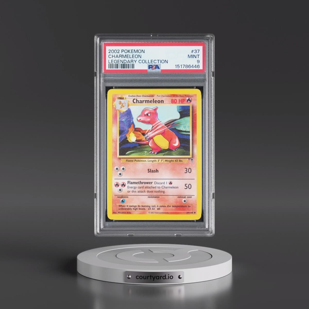 2002 Pokémon Legendary Collection #37 Charmeleon (PSA 9 MINT)