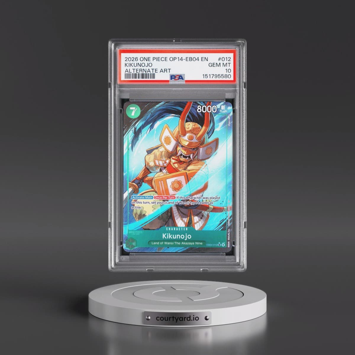 2026 One Piece OP14-EB04-the Azure Sea's Seven #012 Kikunojo - Alternate Art (PSA 10 GEM MINT)