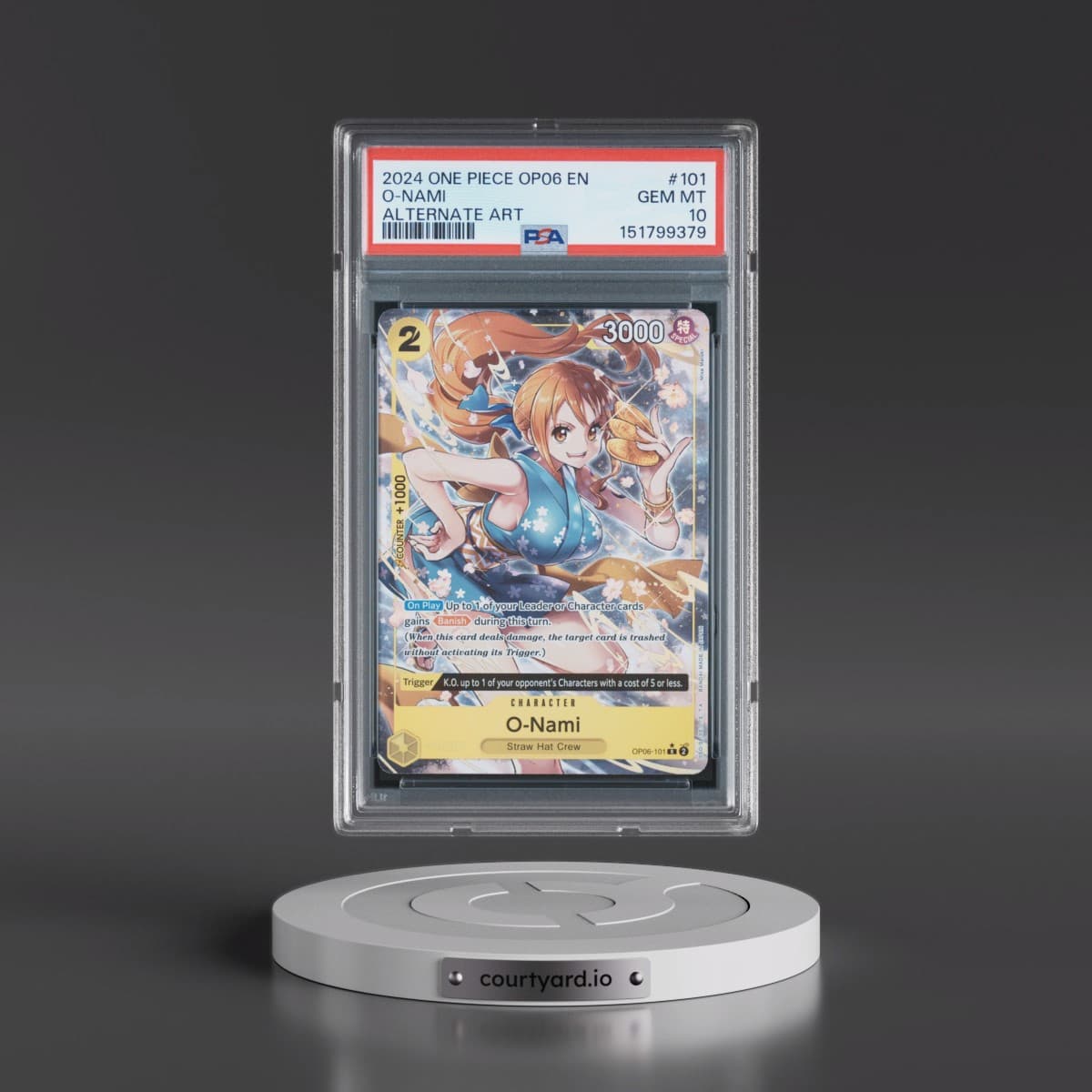 2024 One Piece OP06-Wings of the Captain #101 O-Nami - Alternate Art (PSA 10 GEM MINT)