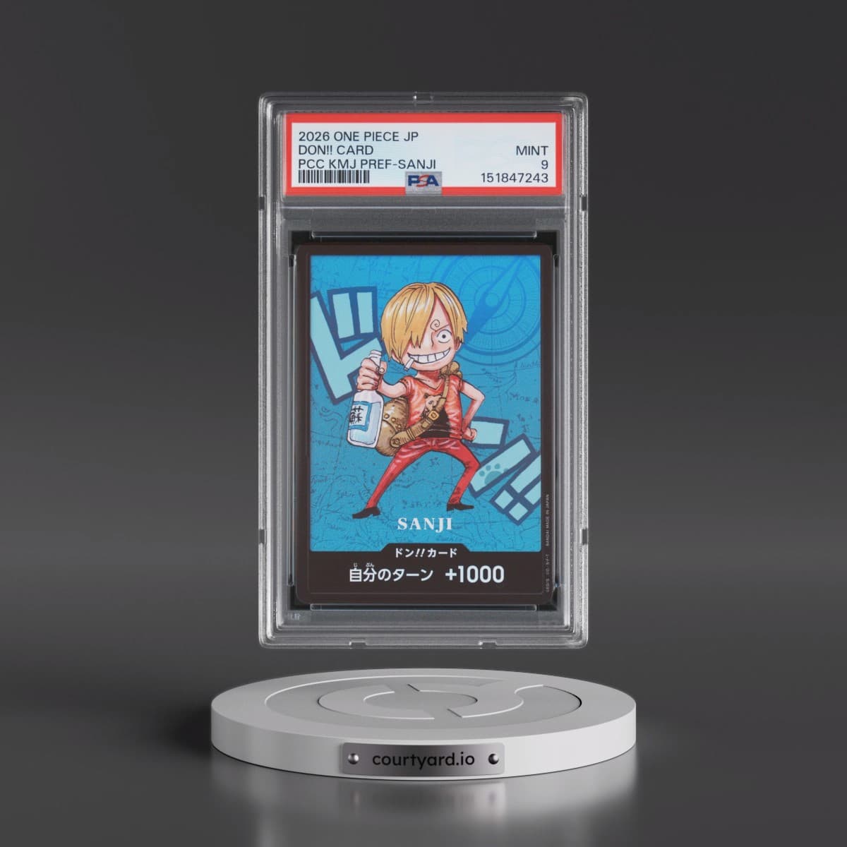2026 One Piece Japanese Premium Card Collection Kumamoto Prefecture Special Don!! Card - Sanji (PSA 9 MINT)