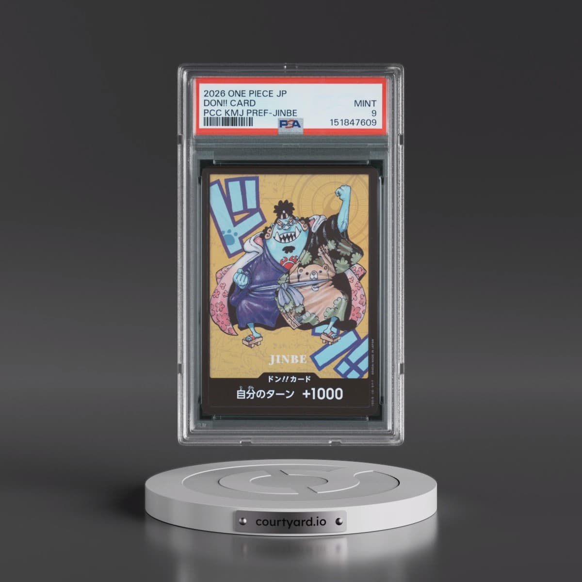 2026 One Piece Japanese Premium Card Collection Kumamoto Prefecture Special Don!! Card - Jinbe (PSA 9 MINT)