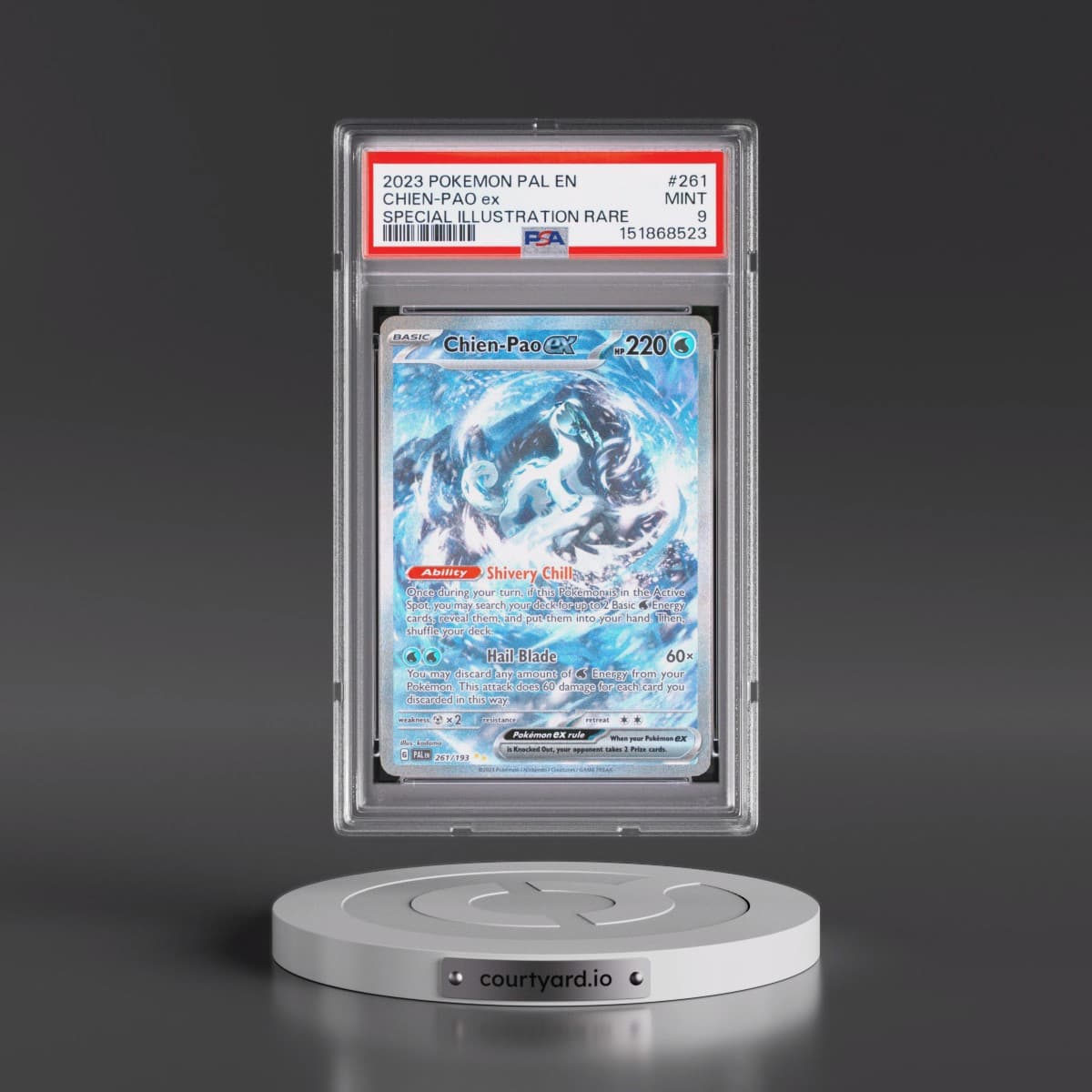 2023 Pokémon Pal EN-Paldea Evolved #261 Chien-Pao EX - Holo Special Illustration Rare (PSA 9 MINT)