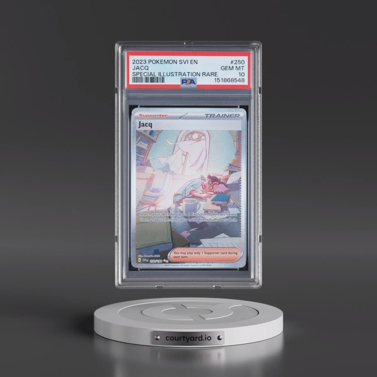 2023 Pokémon Svi EN-Scarlet & Violet #250 Jacq - Special Illustration Rare (PSA 10 GEM MINT)