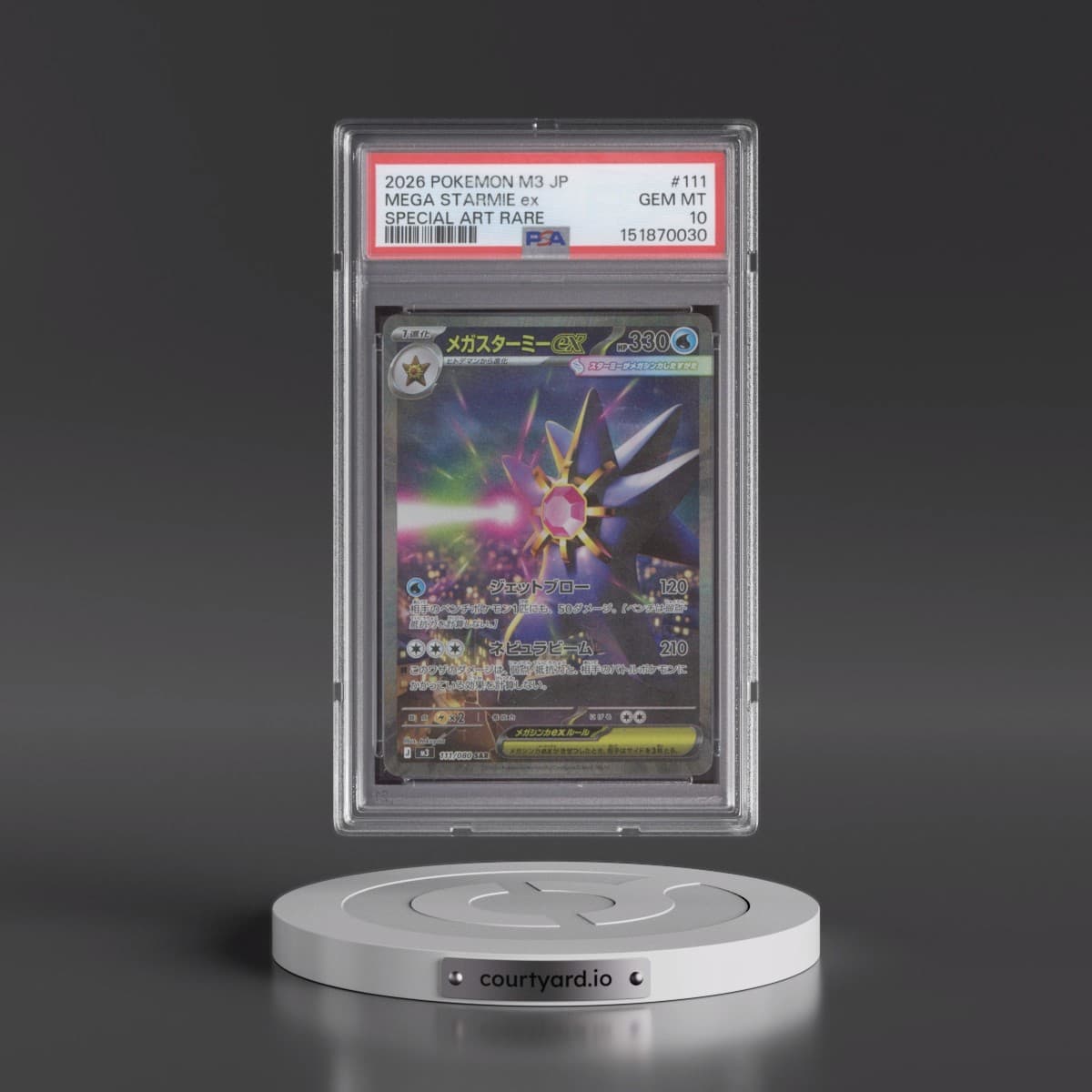 2026 Pokémon M3-Nullifying Zero #111 Mega Starmie EX - Holo Special Art Rare (PSA 10 GEM MINT)