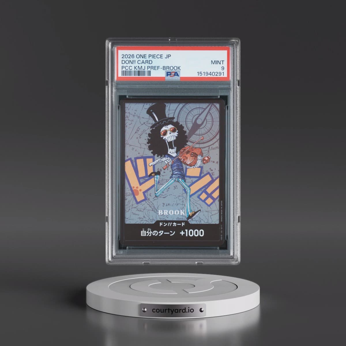 2026 One Piece Japanese Premium Card Collection Kumamoto Prefecture Special Don!! Card - Brook (PSA 9 MINT)