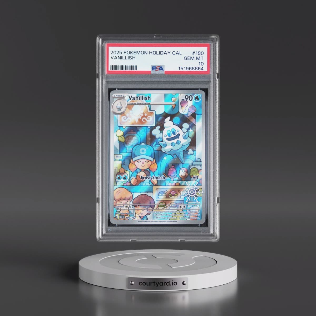 2025 Pokémon Holiday Calendar #190 Vanillish (PSA 10 GEM MINT)