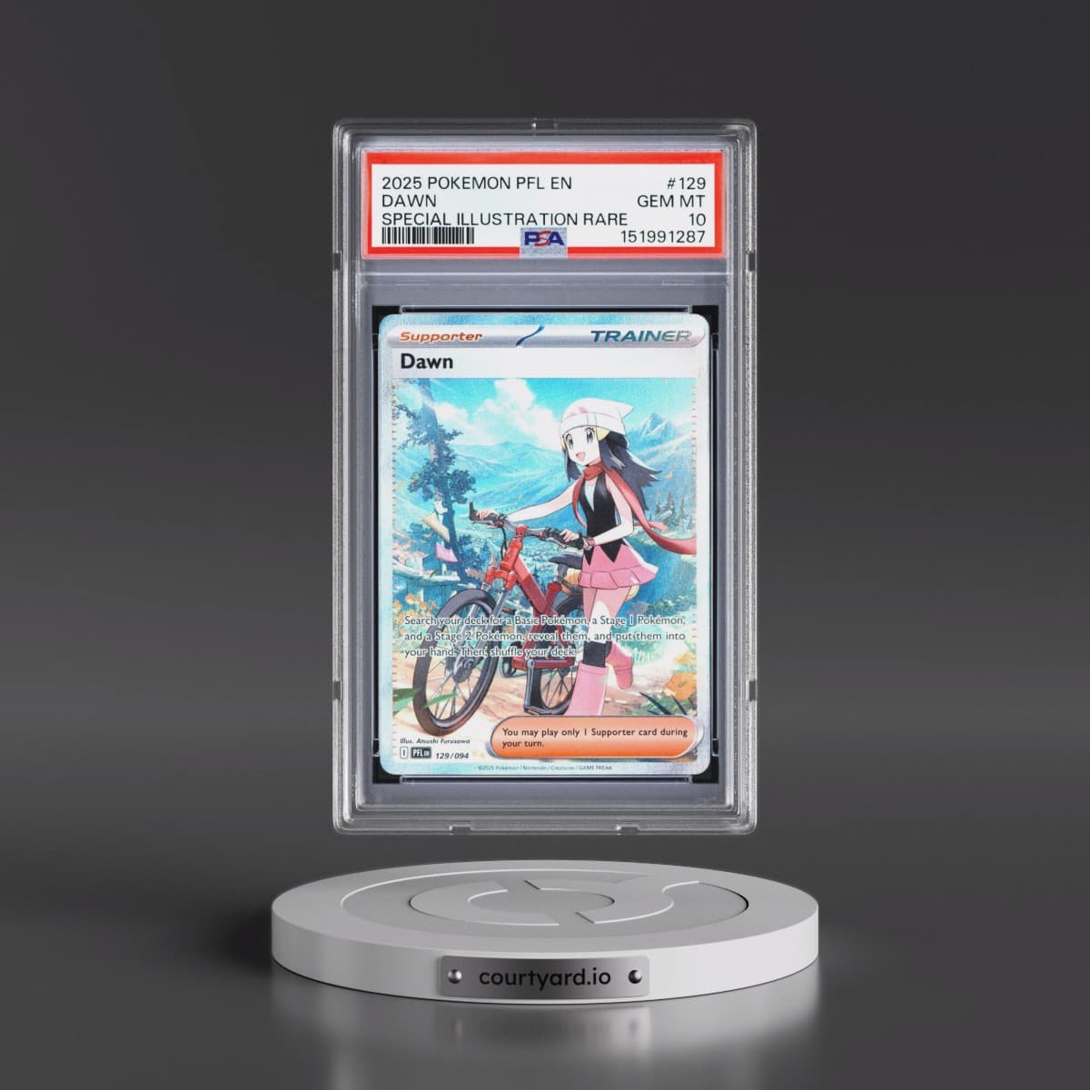 2025 Pokémon Pfl EN-Phantasmal Flames #129 Dawn - Special Illustration Rare (PSA 10 GEM MINT)
