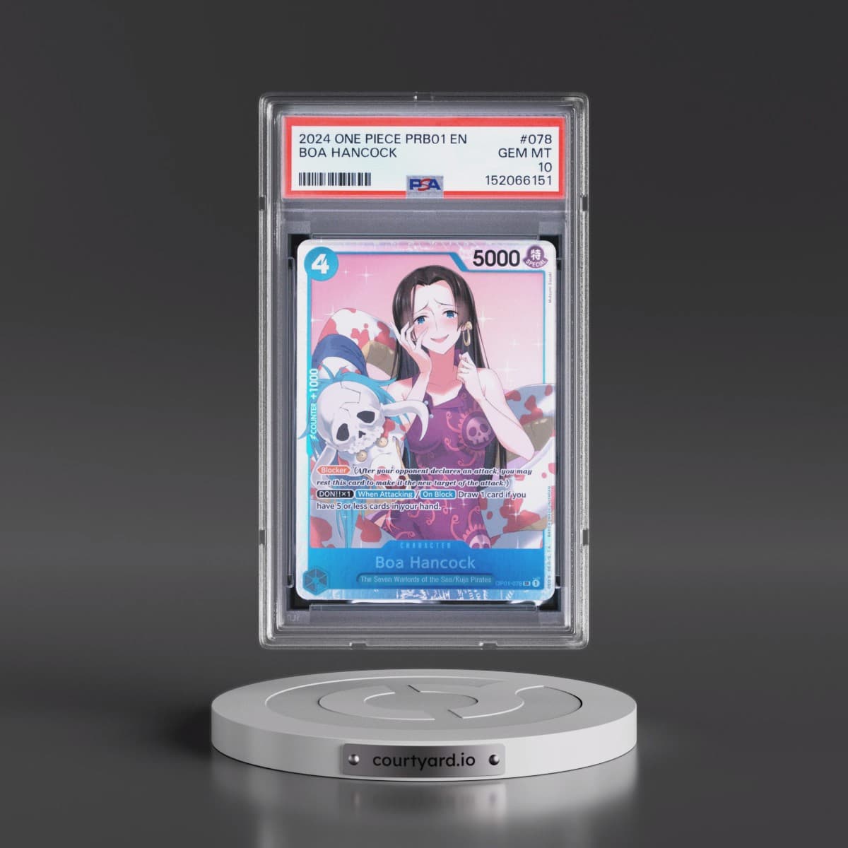 2024 One Piece PRB01-Premium Booster -One Piece Card the Best #078 Boa Hancock (PSA 10 GEM MINT)