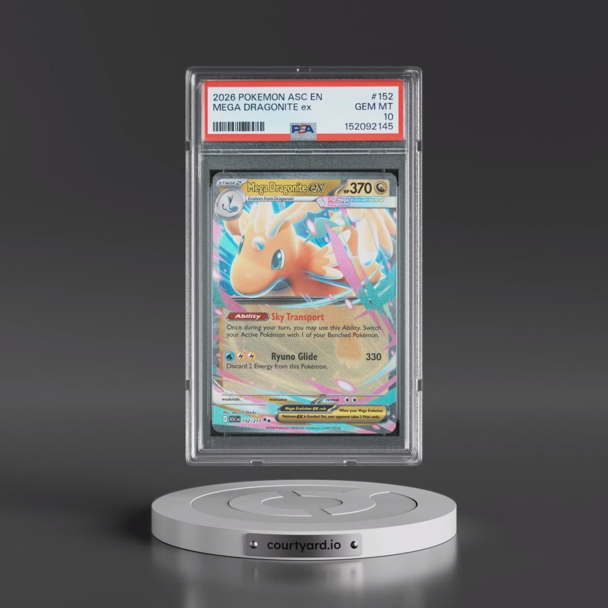 2026 Pokémon Asc EN-Ascended Heroes #152 Mega Dragonite EX - Holo (PSA 10 GEM MINT)