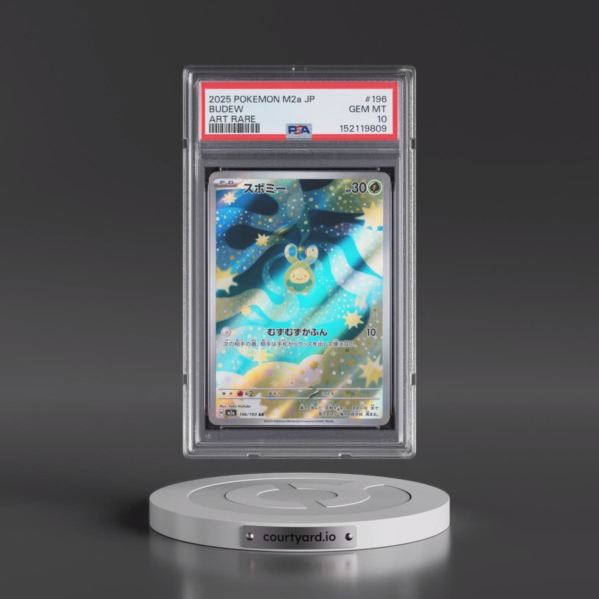 2025 Pokémon M2a-Mega Dream EX #196 Budew - Art Rare (PSA 10 GEM MINT)