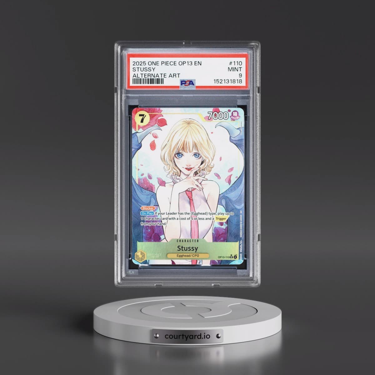 2025 One Piece OP13-Carrying on His Will #110 Stussy - Alternate Art (PSA 9 MINT)