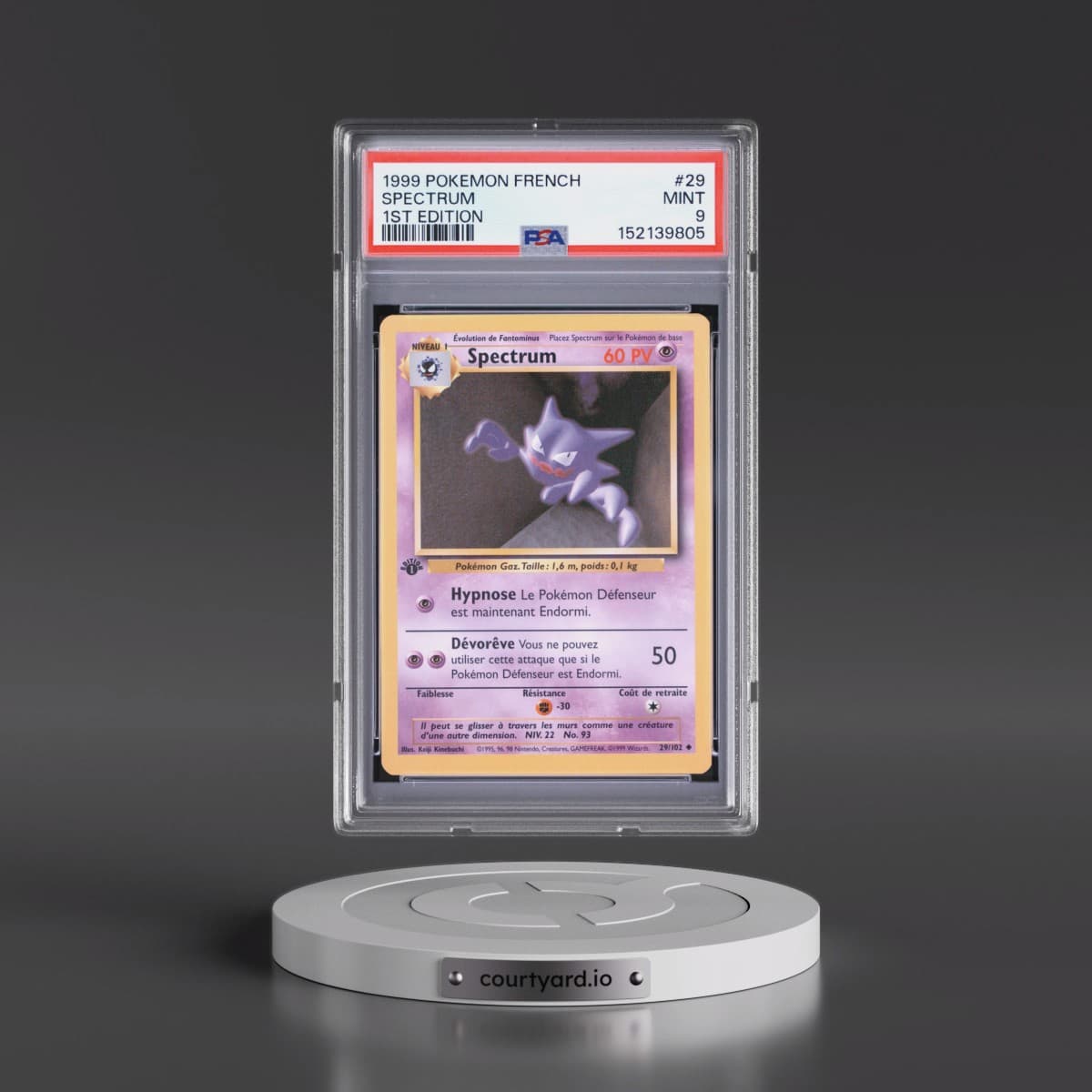 1999 Pokémon #29 Spectrum - 1st Edition (PSA 9 MINT)