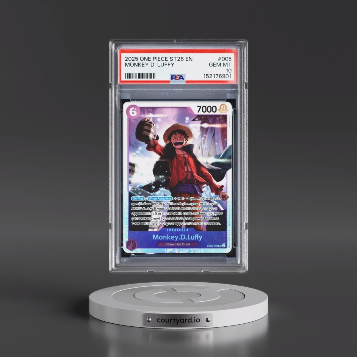 2025 One Piece Starter Deck ST26-Purple/Black Monkey D. Luffy #005 Monkey D. Luffy (PSA 10 GEM MINT)