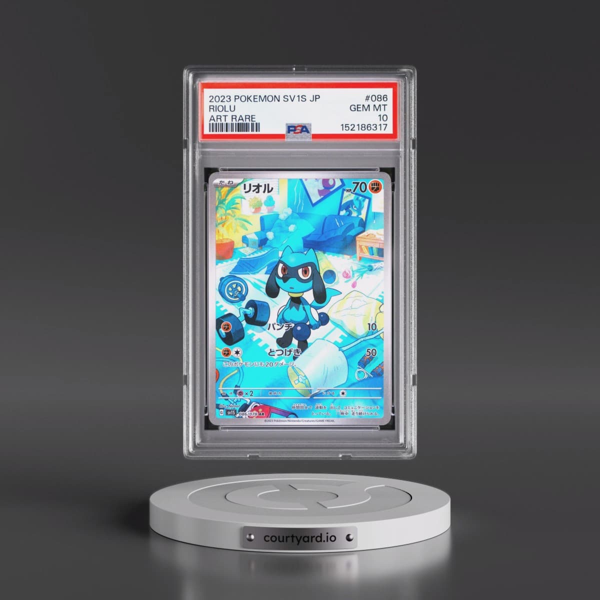 2023 Pokémon Sv1s-Scarlet EX #086 Riolu - Art Rare (PSA 10 GEM MINT)