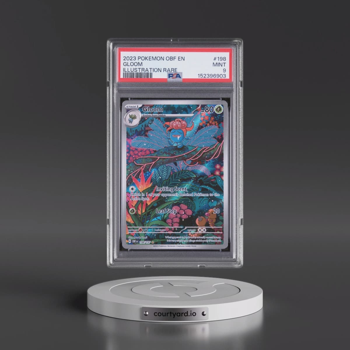 2023 Pokémon Obf EN-Obsidian Flames #198 Gloom - Illustration Rare (PSA 9 MINT)