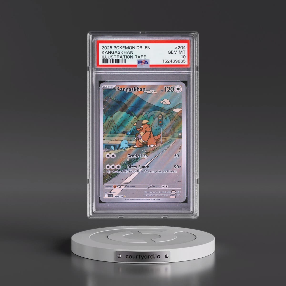 2025 Pokémon Dri EN-Destined Rivals #204 Kangaskhan - Illustration Rare (PSA 10 GEM MINT)