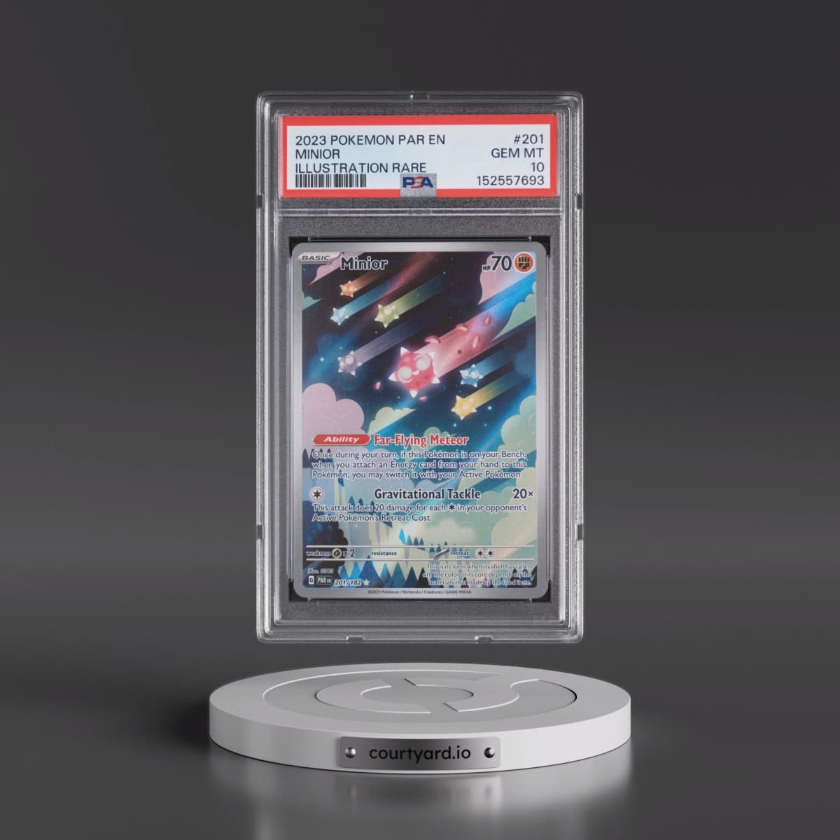 2023 Pokémon Par EN-Paradox Rift #201 Minior - Illustration Rare (PSA 10 GEM MINT)