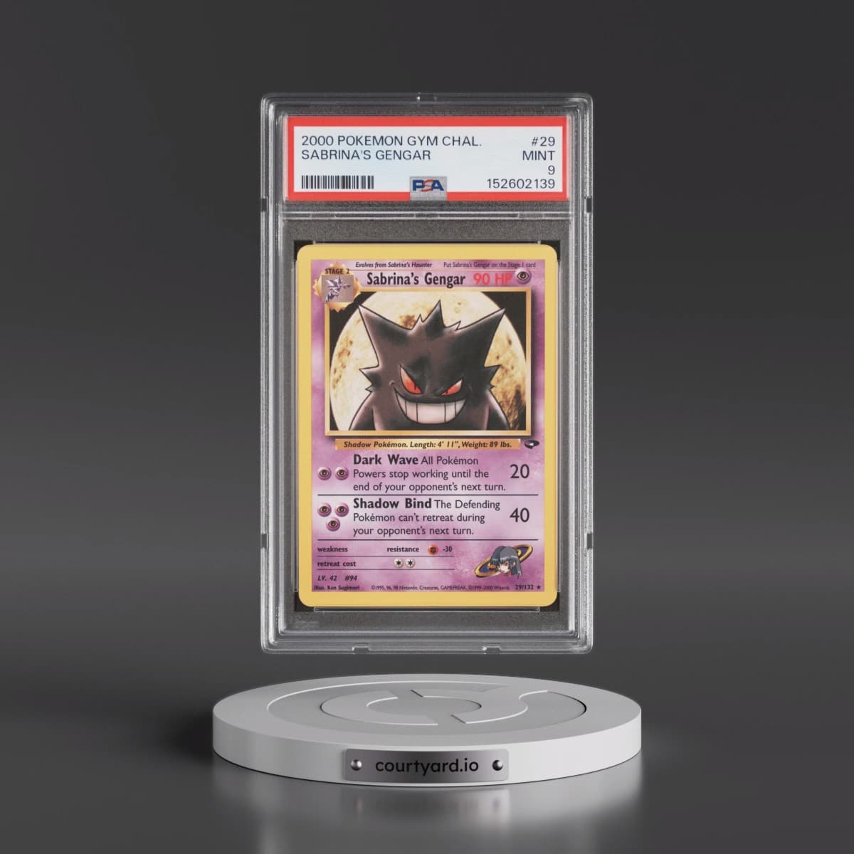 2000 Pokémon Gym Challenge #29 Sabrina's Gengar (PSA 9 MINT)