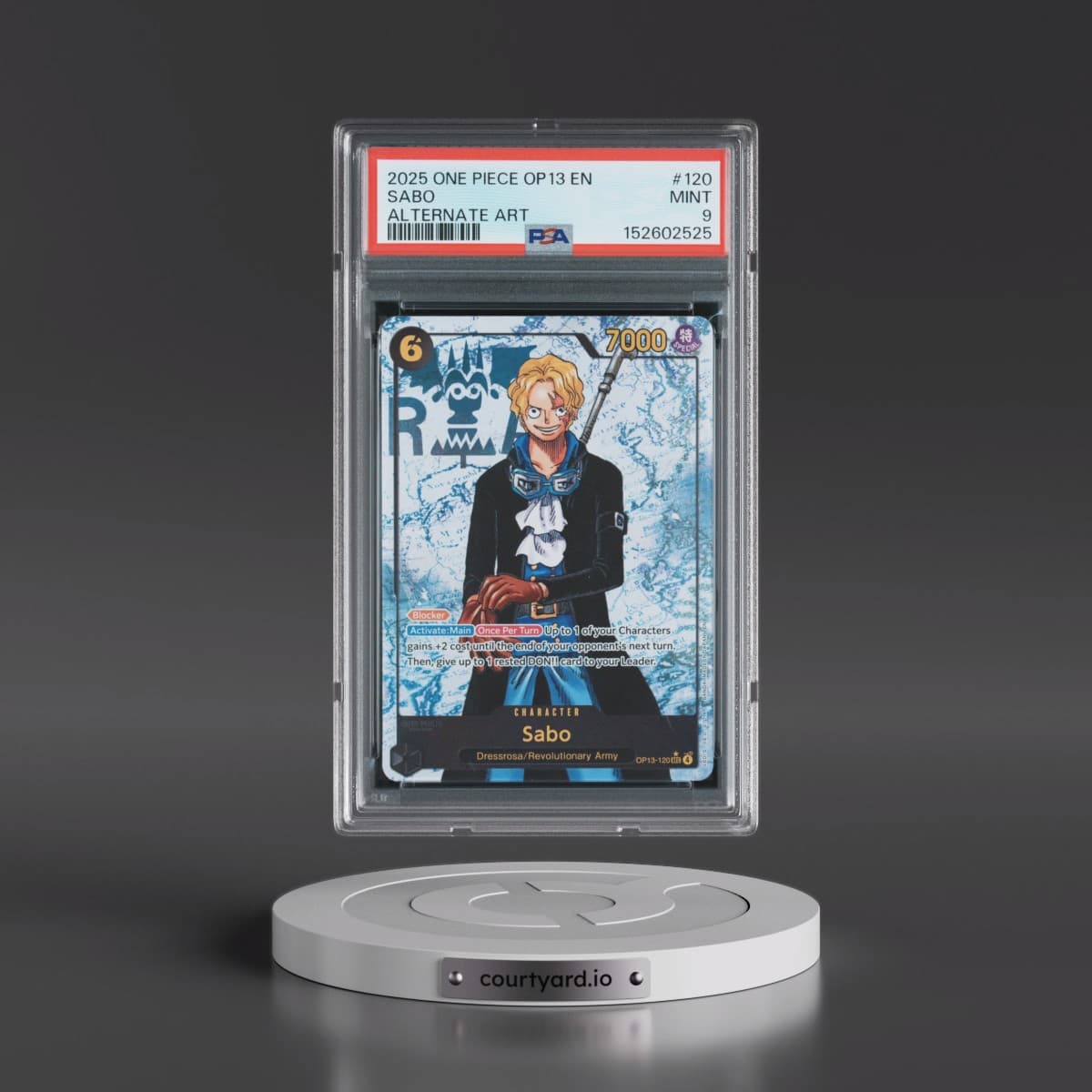 2025 One Piece OP13-Carrying on His Will #120 Sabo - Alternate Art (PSA 9 MINT)