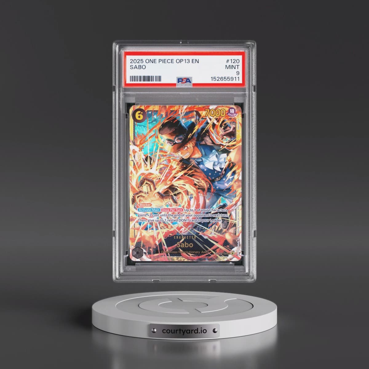 2025 One Piece OP13-Carrying on His Will #120 Sabo (PSA 9 MINT)