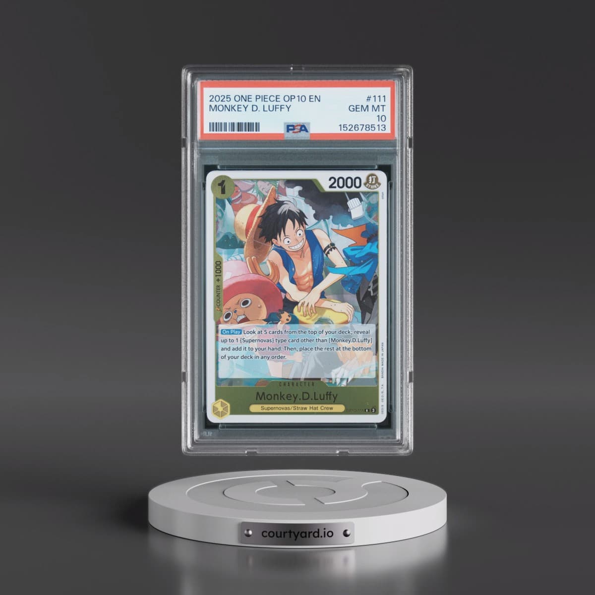 2025 One Piece OP10-Royal Blood #111 Monkey D. Luffy (PSA 10 GEM MINT)