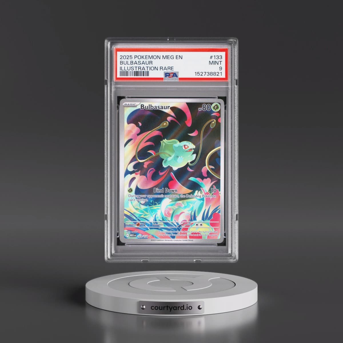 2025 Pokémon Meg EN-Mega Evolution #133 Bulbasaur - Illustration Rare (PSA 9 MINT)