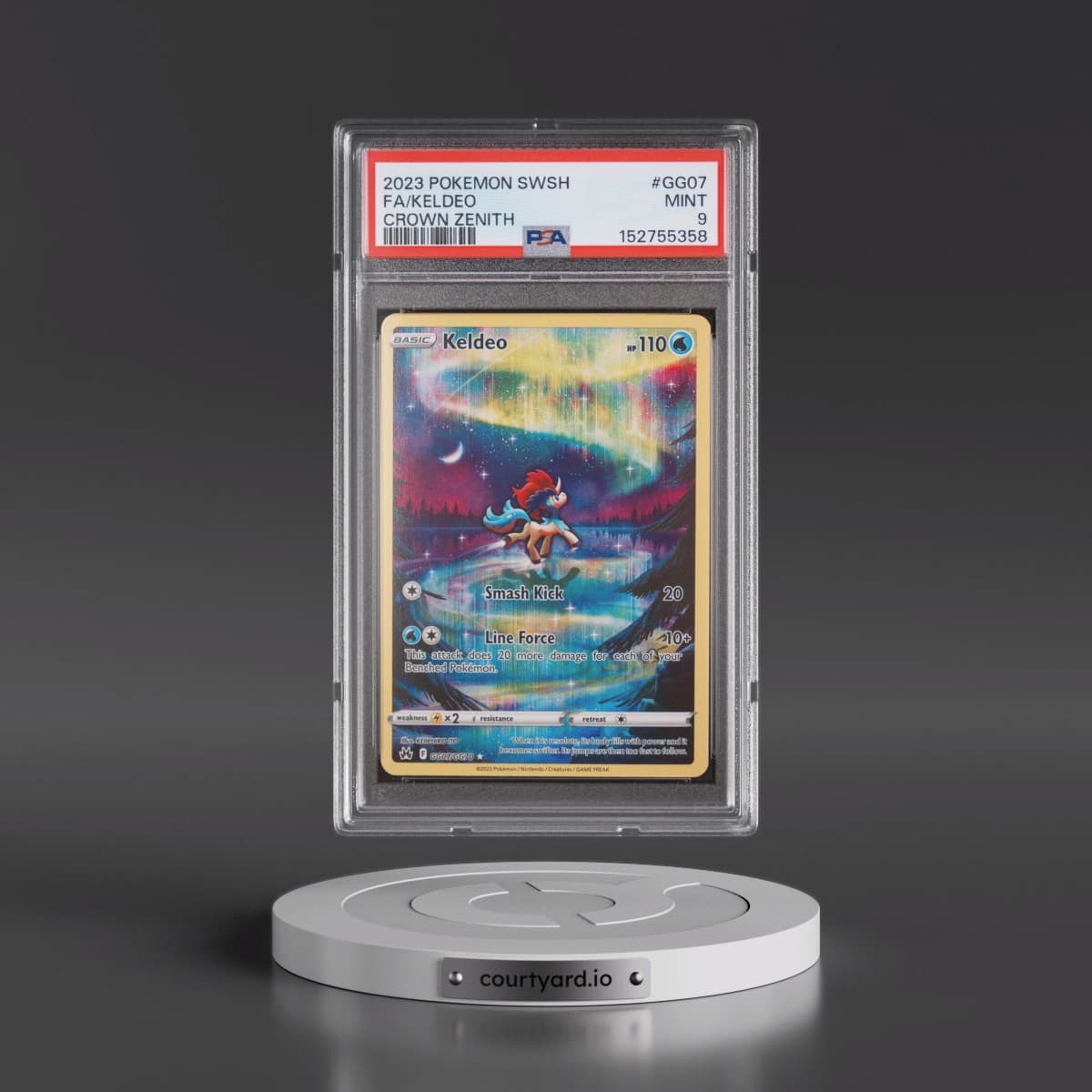 2023 Pokémon Sword and Shield Crown Zenith #GG07 Keldeo - Full Art (PSA 9 MINT)