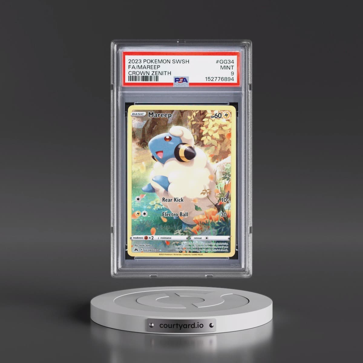 2023 Pokémon Sword and Shield Crown Zenith #GG34 Mareep - Full Art (PSA 9 MINT)