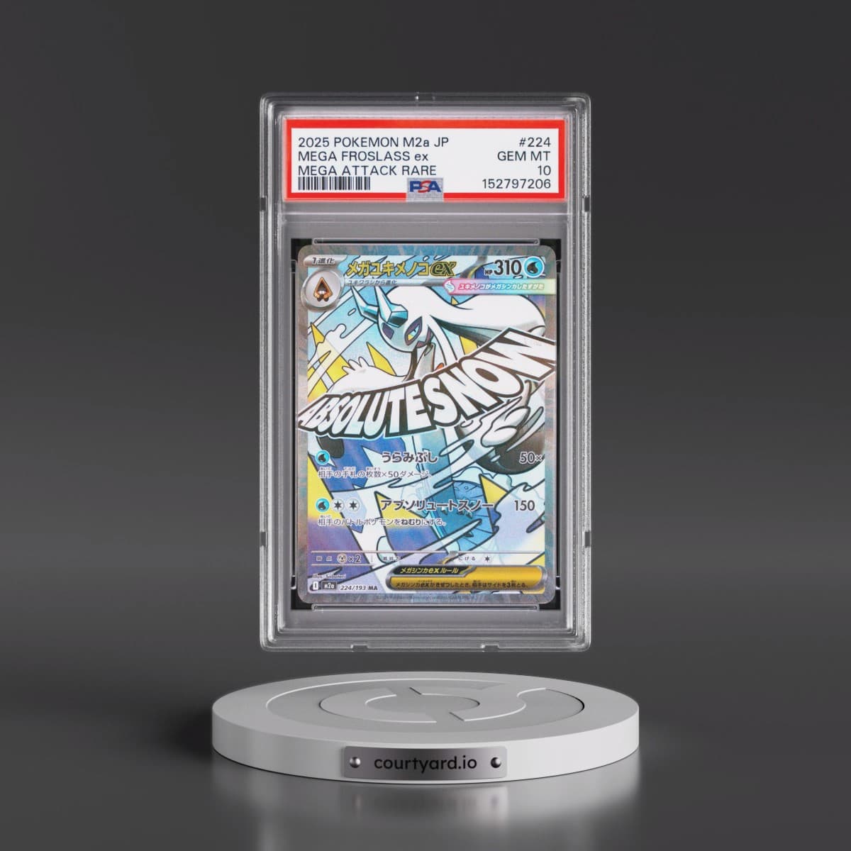 2025 Pokémon M2a-Mega Dream EX #224 Mega Froslass EX - Holo Mega Attack Rare (PSA 10 GEM MINT)