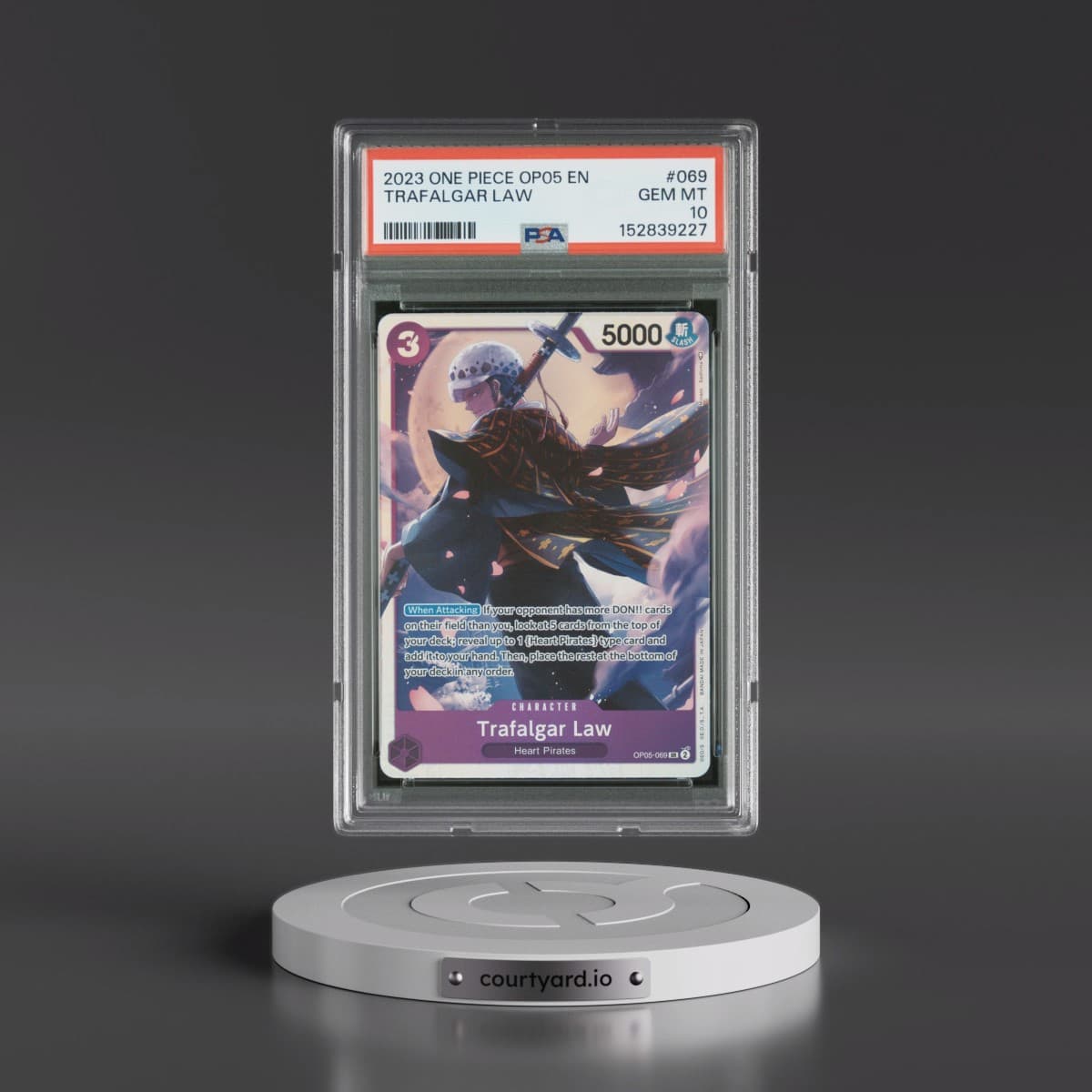 2023 One Piece OP05-Awakening of the New Era #069 Trafalgar Law (PSA 10 GEM MINT)