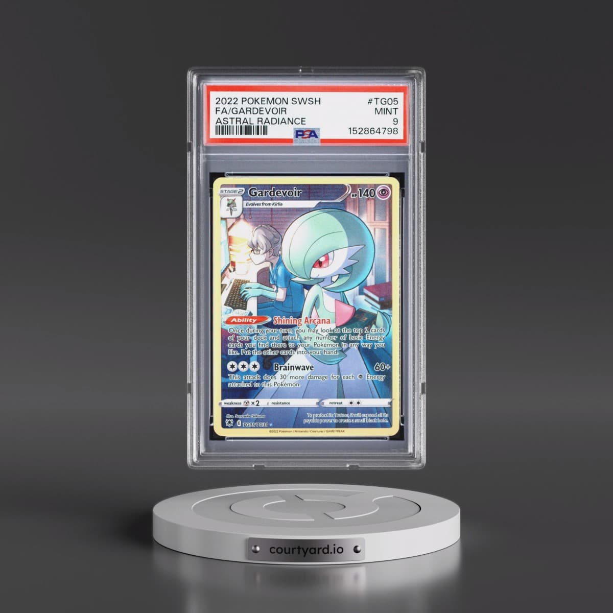 2022 Pokémon Sword & Shield Astral Radiance #TG05 Gardevoir - Full Art (PSA 9 MINT)
