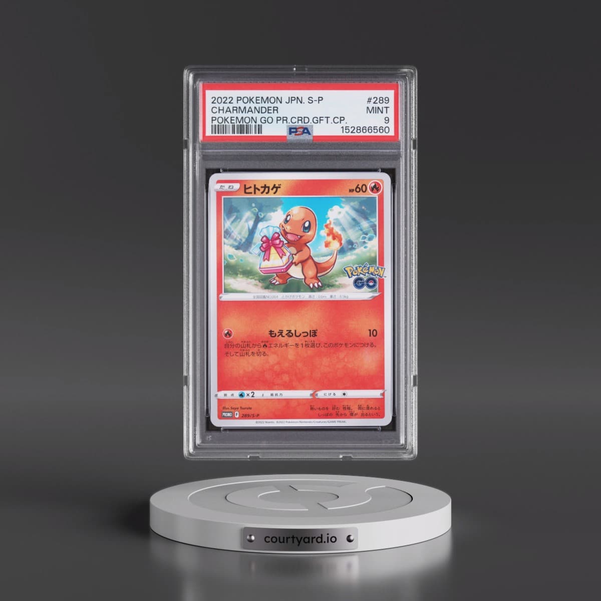 2022 Pokémon S Promo #289 Charmander - Pokemon Go Promo Card Gift Campaign (PSA 9 MINT)