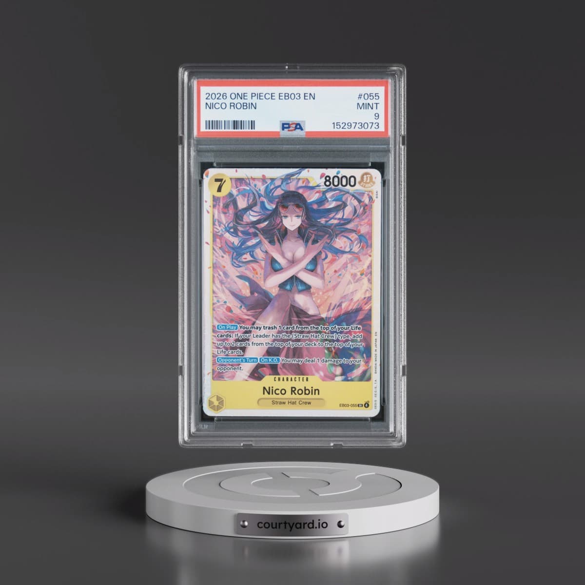 2026 One Piece EB03-Extra Booster -One Piece Heroines Edition #055 Nico Robin (PSA 9 MINT)