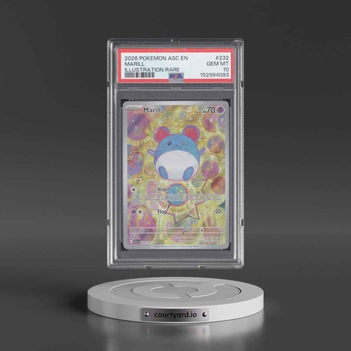 2026 Pokémon Asc EN-Ascended Heroes #232 Marill - Illustration Rare (PSA 10 GEM MINT)