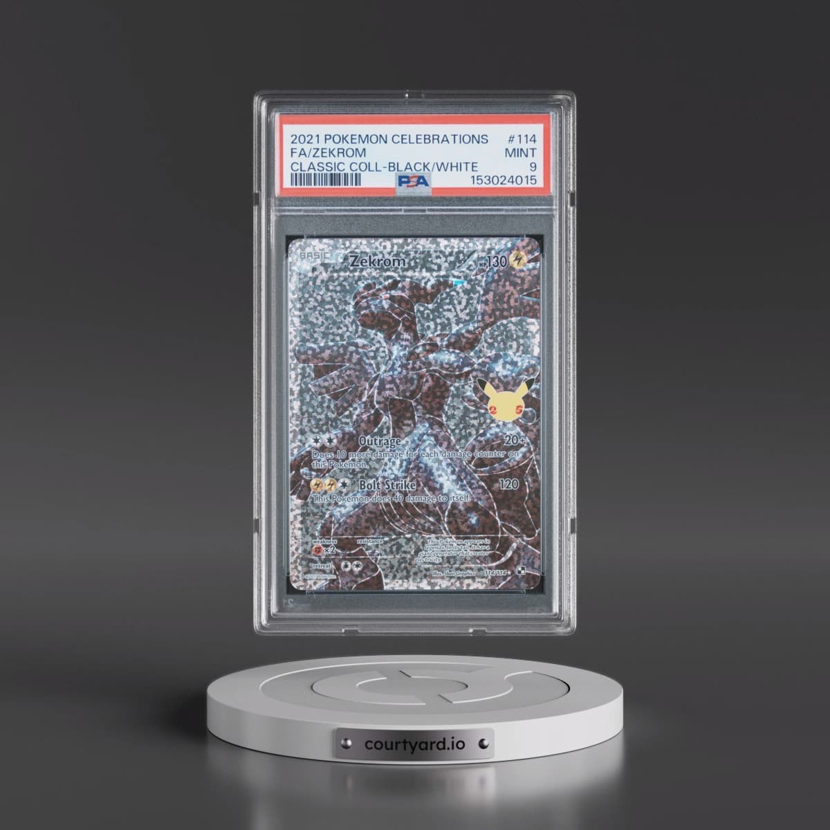 2021 Pokémon Celebrations Classic Collection #114 Zekrom - Full Art (PSA 9 MINT)