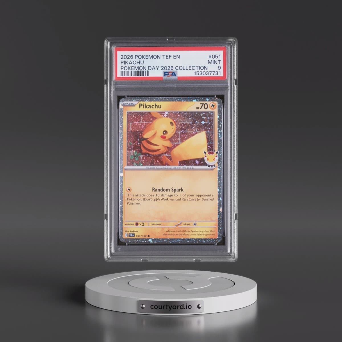 2026 Pokémon Tef EN-Temporal Forces #051 Pikachu - Pokemon Day 2026 Collection (PSA 9 MINT)