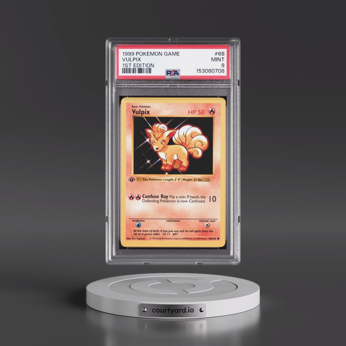 1999 Pokémon Game #68 Vulpix - 1st Edition (PSA 9 MINT)