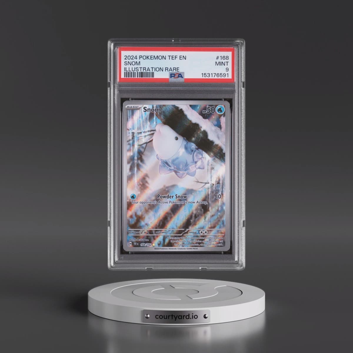 2024 Pokémon Tef EN-Temporal Forces #168 Snom - Illustration Rare (PSA 9 MINT)