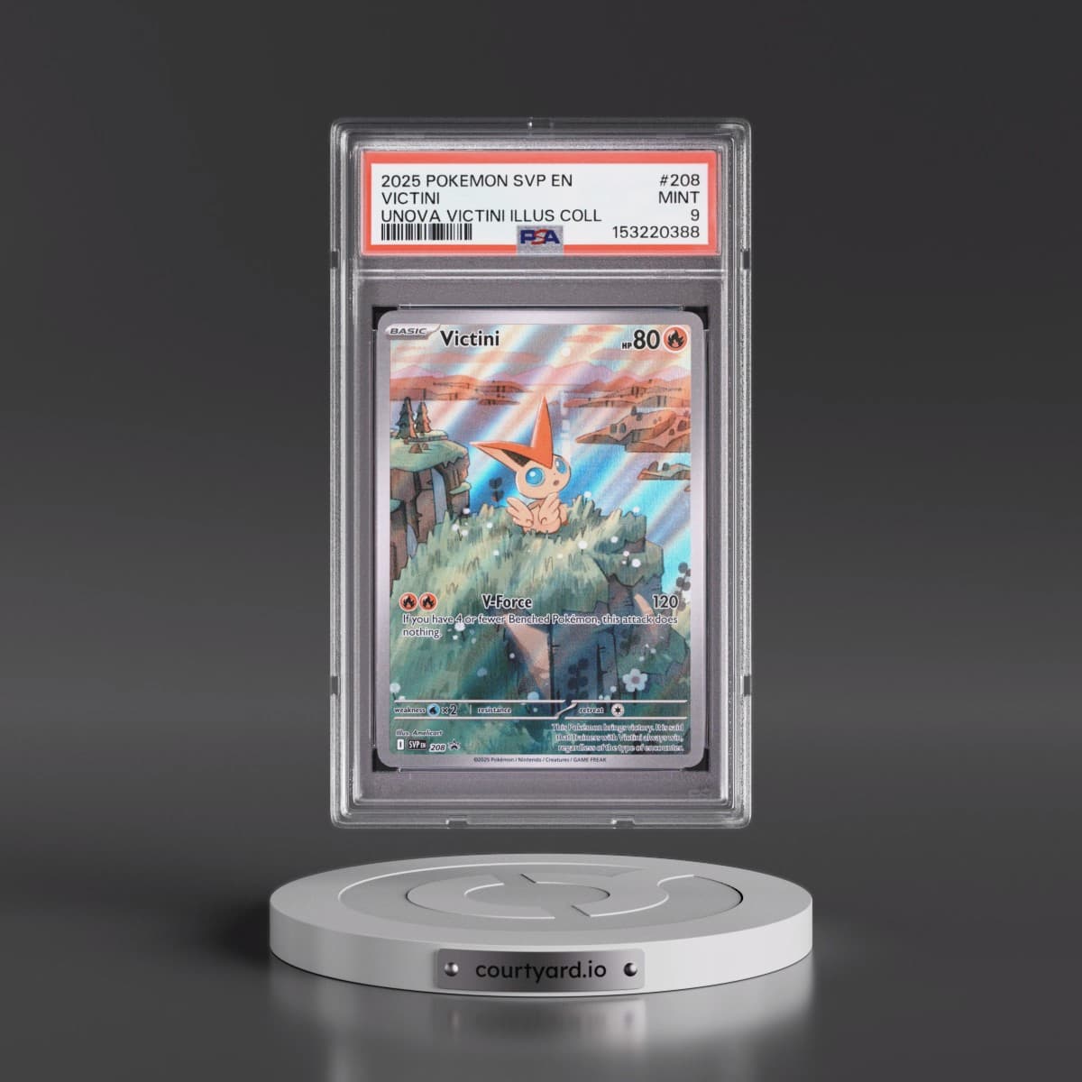 2025 Pokémon Svp EN-SV Black Star Promo #208 Victini - Unova Victini Illustration Collection (PSA 9 MINT)