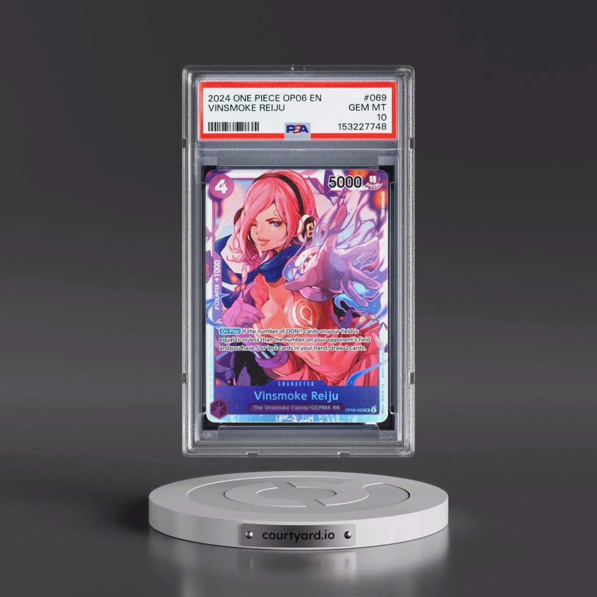 2024 One Piece OP06-Wings of the Captain #069 Vinsmoke Reiju (PSA 10 GEM MINT)