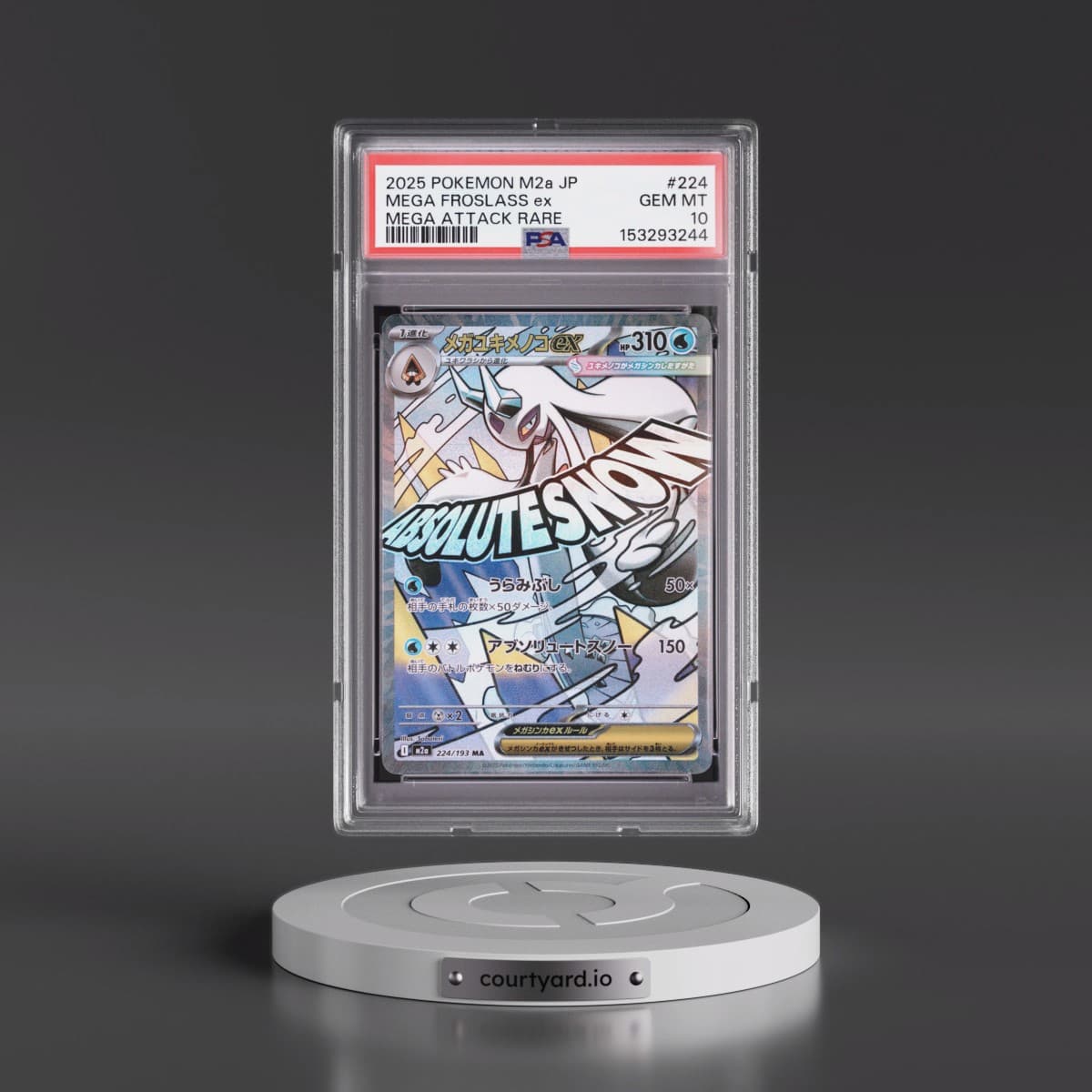 2025 Pokémon M2a-Mega Dream EX #224 Mega Froslass EX - Holo Mega Attack Rare (PSA 10 GEM MINT)