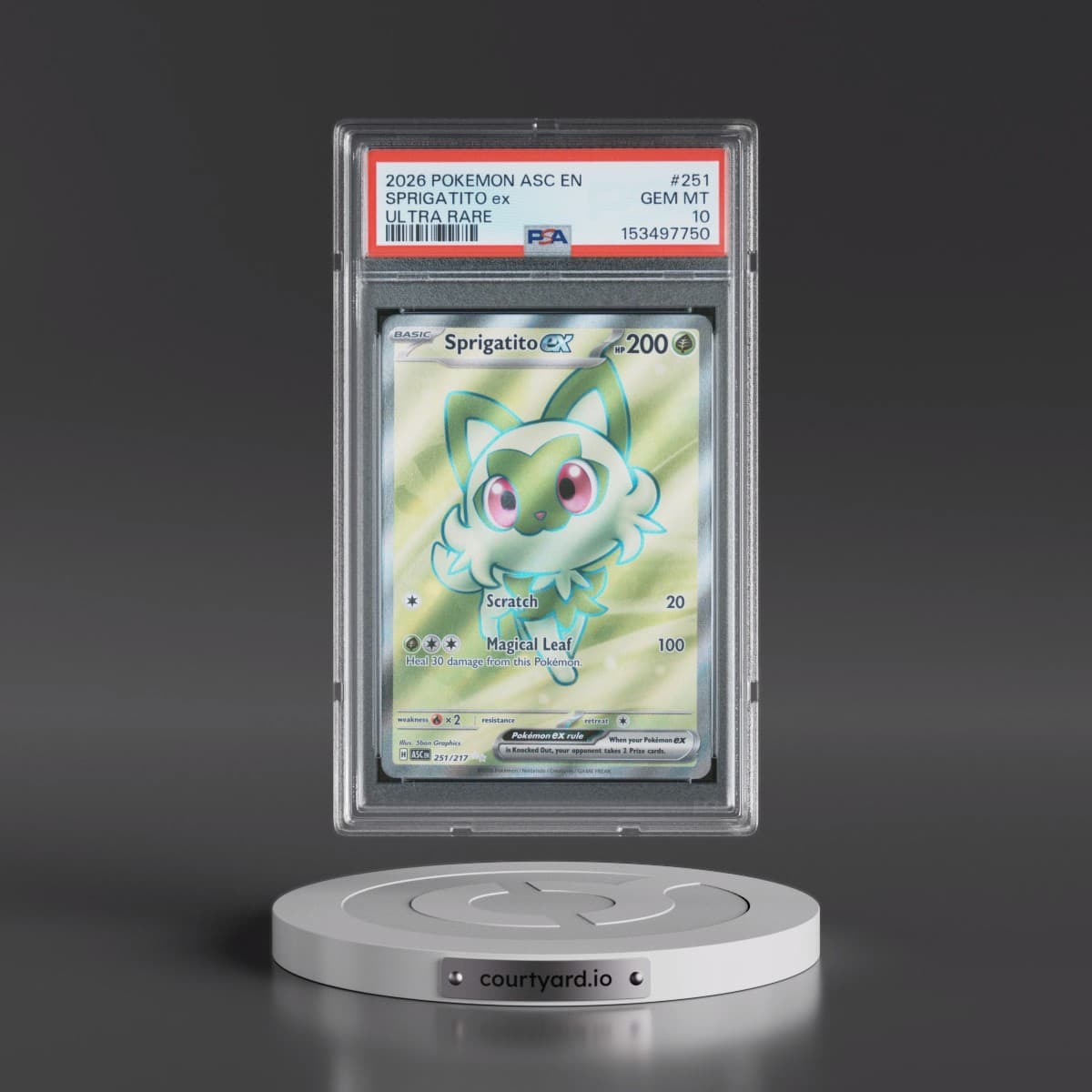 2026 Pokémon Asc EN-Ascended Heroes #251 Sprigatito EX - Holo Ultra Rare (PSA 10 GEM MINT)