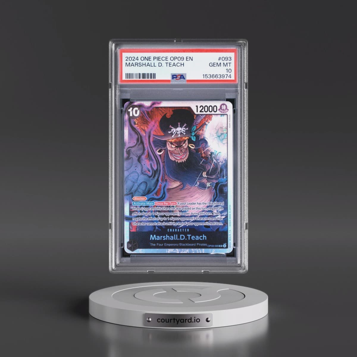 2024 One Piece OP09-Emperors in the New World #093 Marshall D. Teach (PSA 10 GEM MINT)