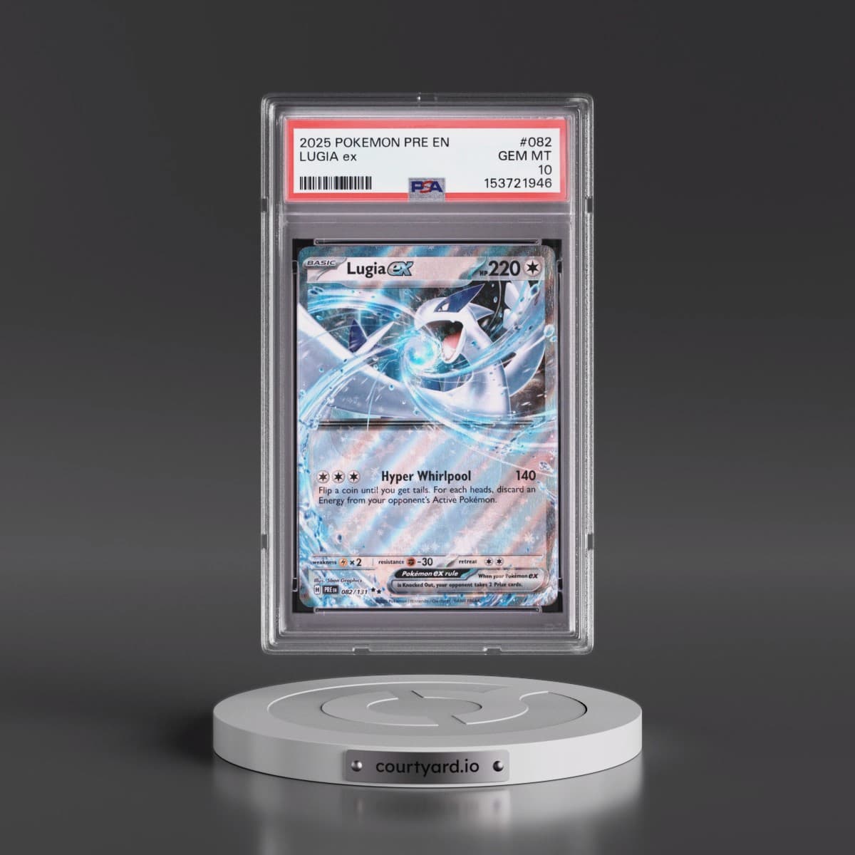 2025 Pokémon Pre EN-Prismatic Evolutions #082 Lugia EX - Holo (PSA 10 GEM MINT)